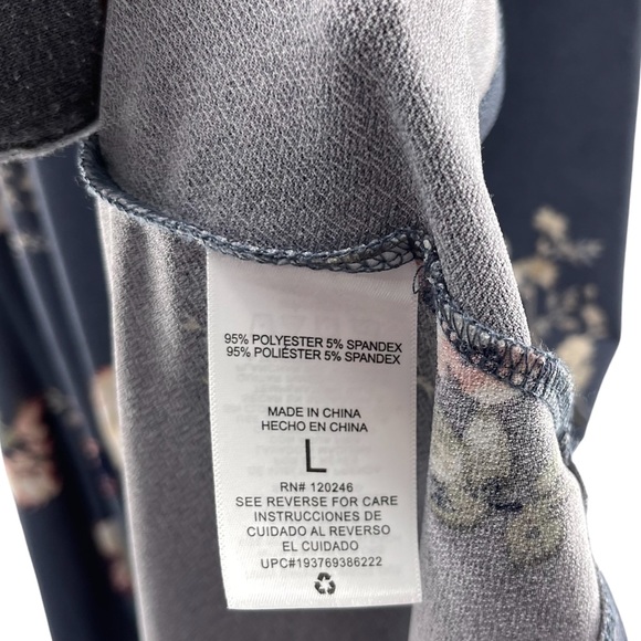 Wallflower Floral Midi Sleeveless V Neck Dress Large - Picture 7 of 12